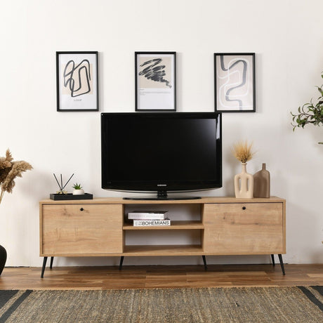 Calvin opbergkast eikenlook 180 cm Melamine gecoate houtvezelplaat