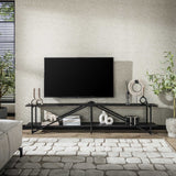TV Meubels - TV Meubel Loek Grijs Metaal 220 cm - Dimehouse