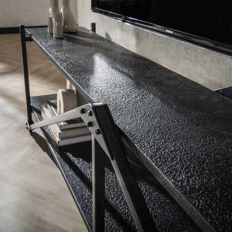 Mueble de TV Loek Gris Metal 220 cm 