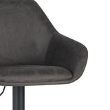 Heces de barra de veneno Anthracite Ecoleer - silla de barra giratoria ajustable con reposabrazos