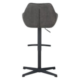 Heces de barra de veneno Anthracite Ecoleer - silla de barra giratoria ajustable con reposabrazos