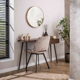 Kaptafel Elin - Acacia maciza color marrón oscuro 120 cm 