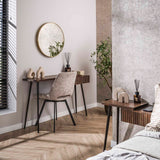 Kaptafel Elin - Acacia maciza color marrón oscuro 120 cm 