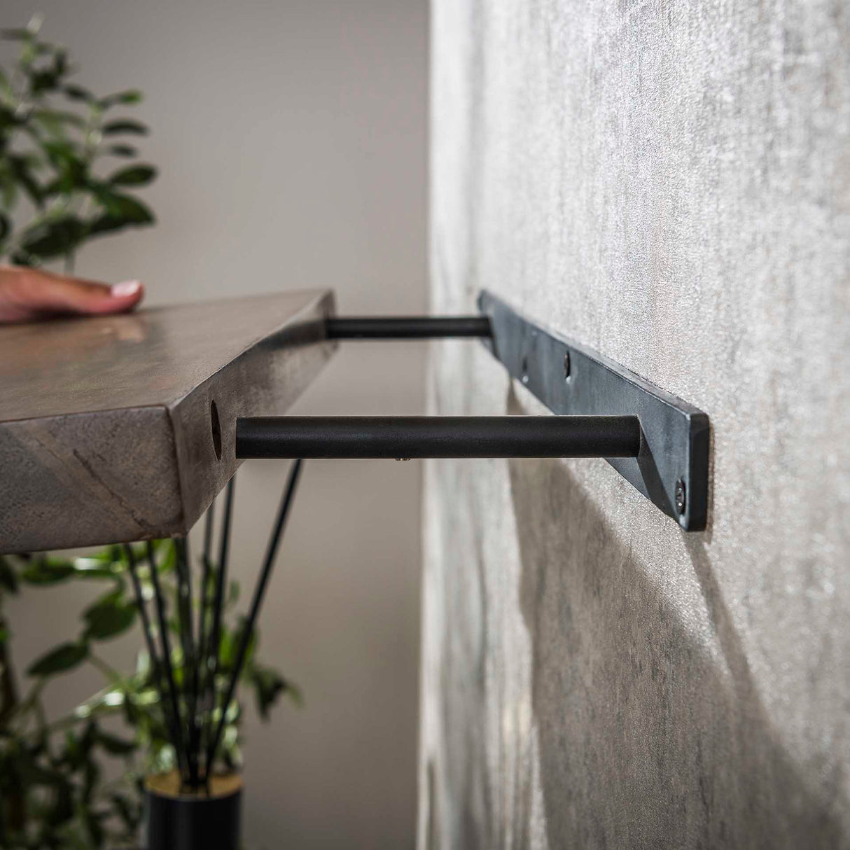 Estante de pared Noa de 90 cm - Madera de acacia color marrón drift 