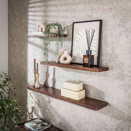 Estante de pared Loft Acacia 120 cm - Marrón Drift 