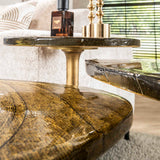 Bijzettafel Nola in Antiek Goud - 60 cm hoog