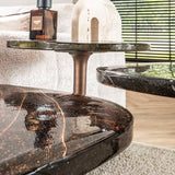Bijzettafel Copper Glow M – Antiek Koper, 50x42x55 cm