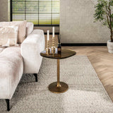 Mesita auxiliar Aurum S - Metal en oro antiguo (53x42x50 cm) 