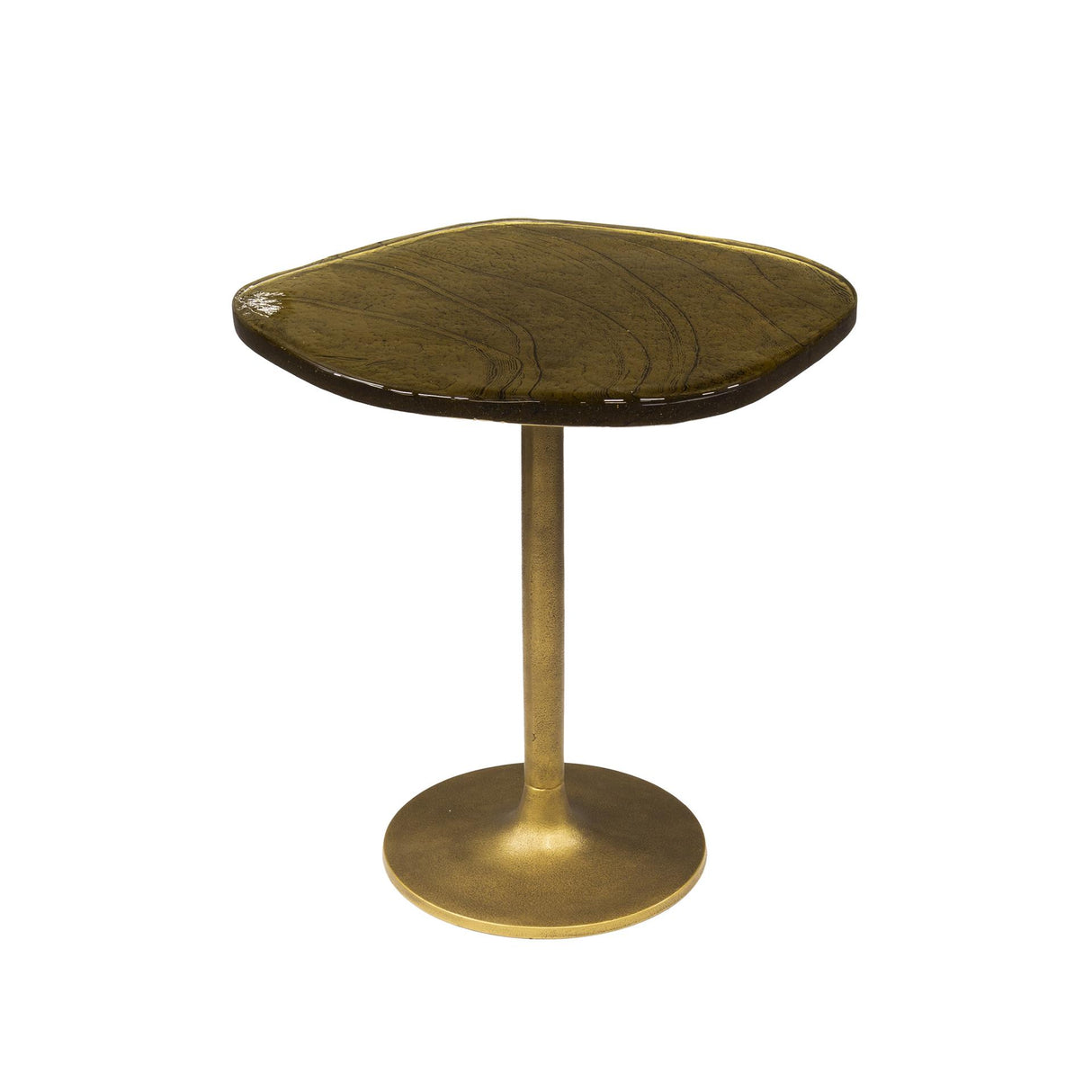 Bijzettafel Aurum S - Antiek Goud Metaal (53x42x50 cm)