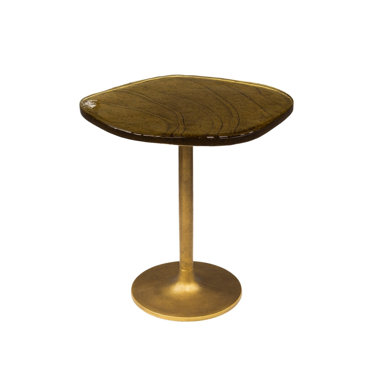 Mesita auxiliar Aurum S - Metal en oro antiguo (53x42x50 cm) 