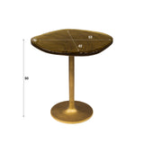 Bijzettafel Aurum S - Antiek Goud Metaal (53x42x50 cm)