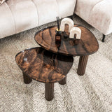 Salontafel Aura M antiek koper 62x45 cm
