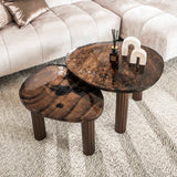 Salontafel Aura M antiek koper 62x45 cm