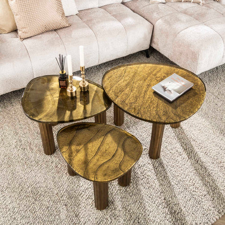 Salontafel Luna Antiek Goud 62x45x40 cm