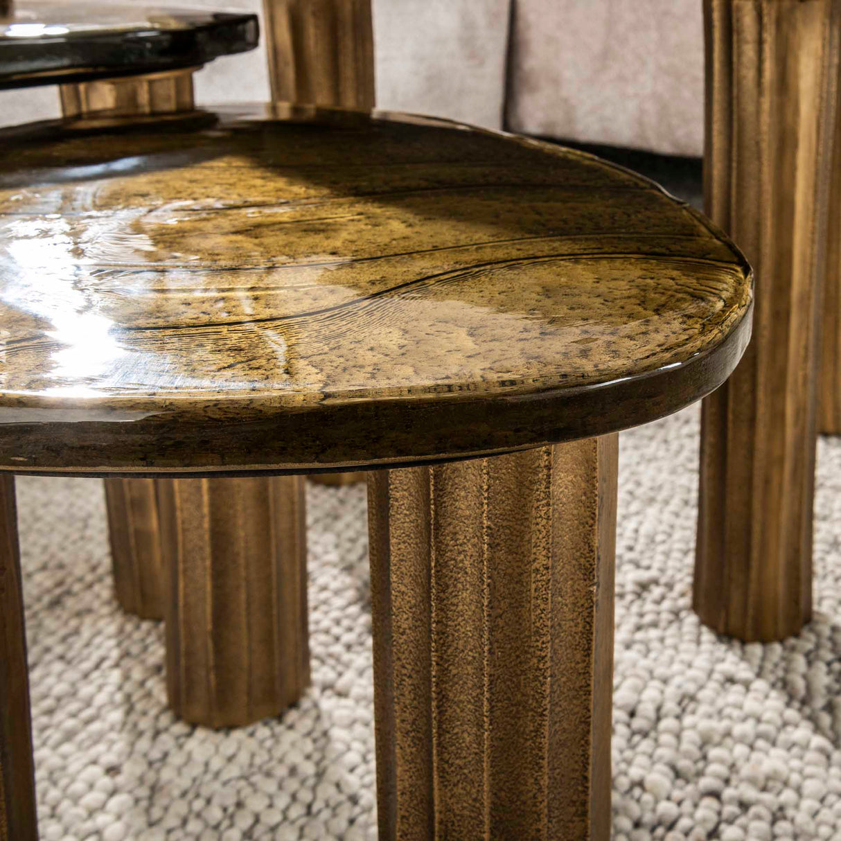 Salontafel Luna Antiek Goud 62x45x40 cm