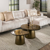Salontafel Set Aurelia – Antiek Goud – Set van 2