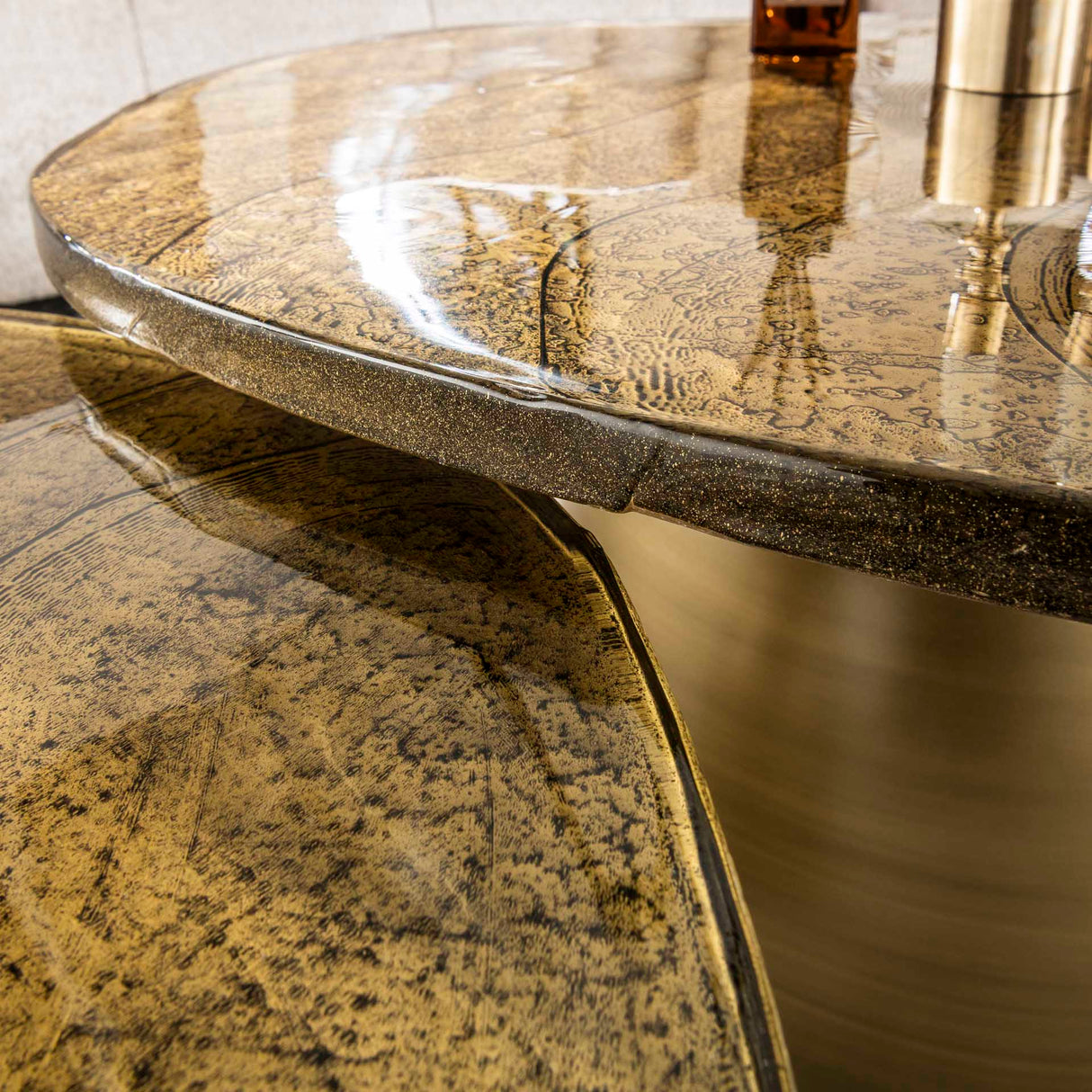 Salontafel Set Aurelia – Antiek Goud – Set van 2