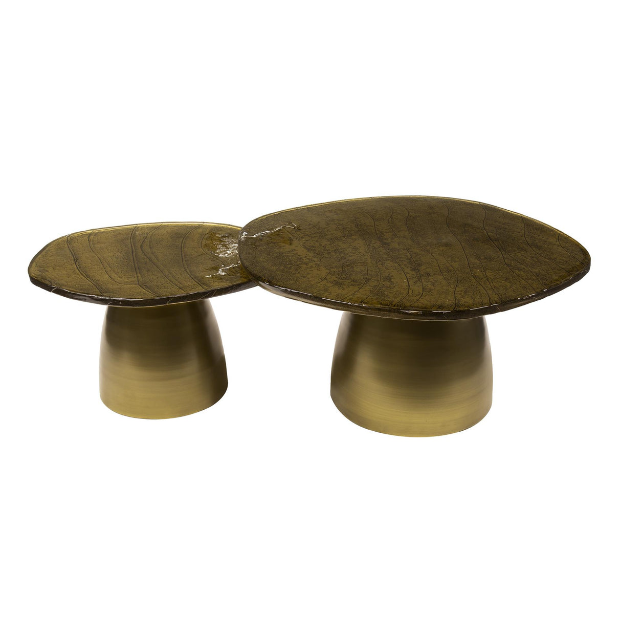 Salontafel Set Aurelia – Antiek Goud – Set van 2