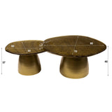 Salontafel Set Aurelia – Antiek Goud – Set van 2