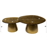 Conjunto de mesas de centro Aurelia – Oro antiguo – Juego de 2 