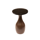 Mesa auxiliar Vesta en forma de gota - Cobre envejecido - 30x30x45 cm 