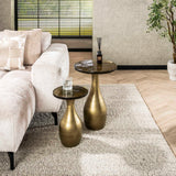 Mesita auxiliar Drop S - Oro antiguo - 30x30x45 cm 