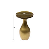 Bijzettafel Druppel S - Antiek Goud - 30x30x45 cm