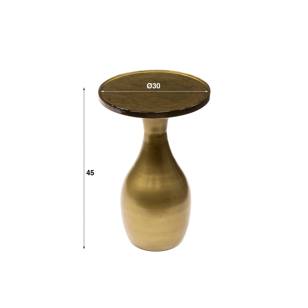 Mesita auxiliar Drop S - Oro antiguo - 30x30x45 cm 