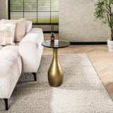Bijzettafel Druppel M - Antiek Goud 40x60 cm