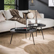 Mesas de centro - Conjunto de mesa de centro industrial Owen metal gris - Dimehouse