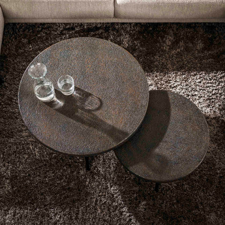 Venta Salontafel set Ferro metallic 74 cm (set van 2)