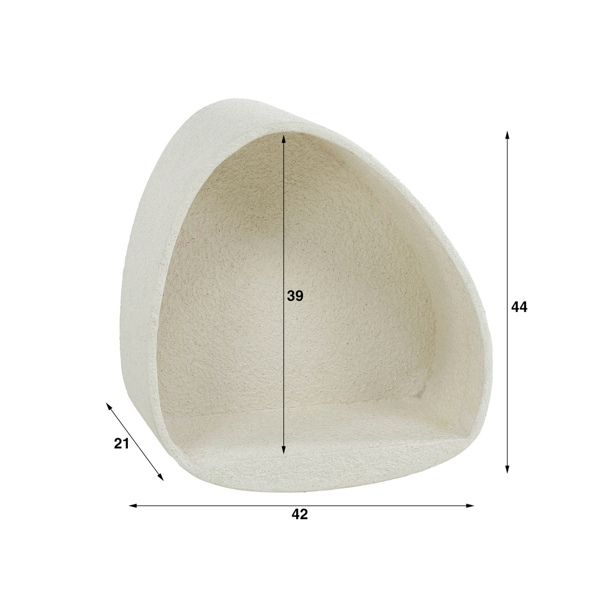 Estante de pared compuesto de mármol triangular zaya