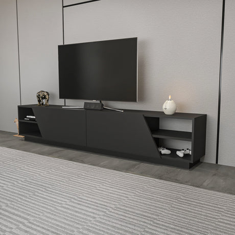 Muebles de TV Rhodes Anthracite Melamine 240x47.4x37.1 cm