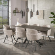 Mesas de comedor - Mesa de comedor Danesa Ovalada Virello Bronce Líquido Metal 215 cm - Dimehouse