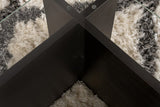 Mesa de centro Negro Madera Melamina Vidrio Opal 105x65x30 cm 