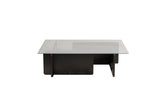 Mesa de centro Negro Madera Melamina Vidrio Opal 105x65x30 cm 