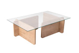 Salontafel Naturel Glas Opal 105x65x30 cm