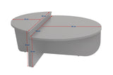 Salontafels - Ronde Salontafel As Groen Melamine 90 cm Orin - Dimehouse