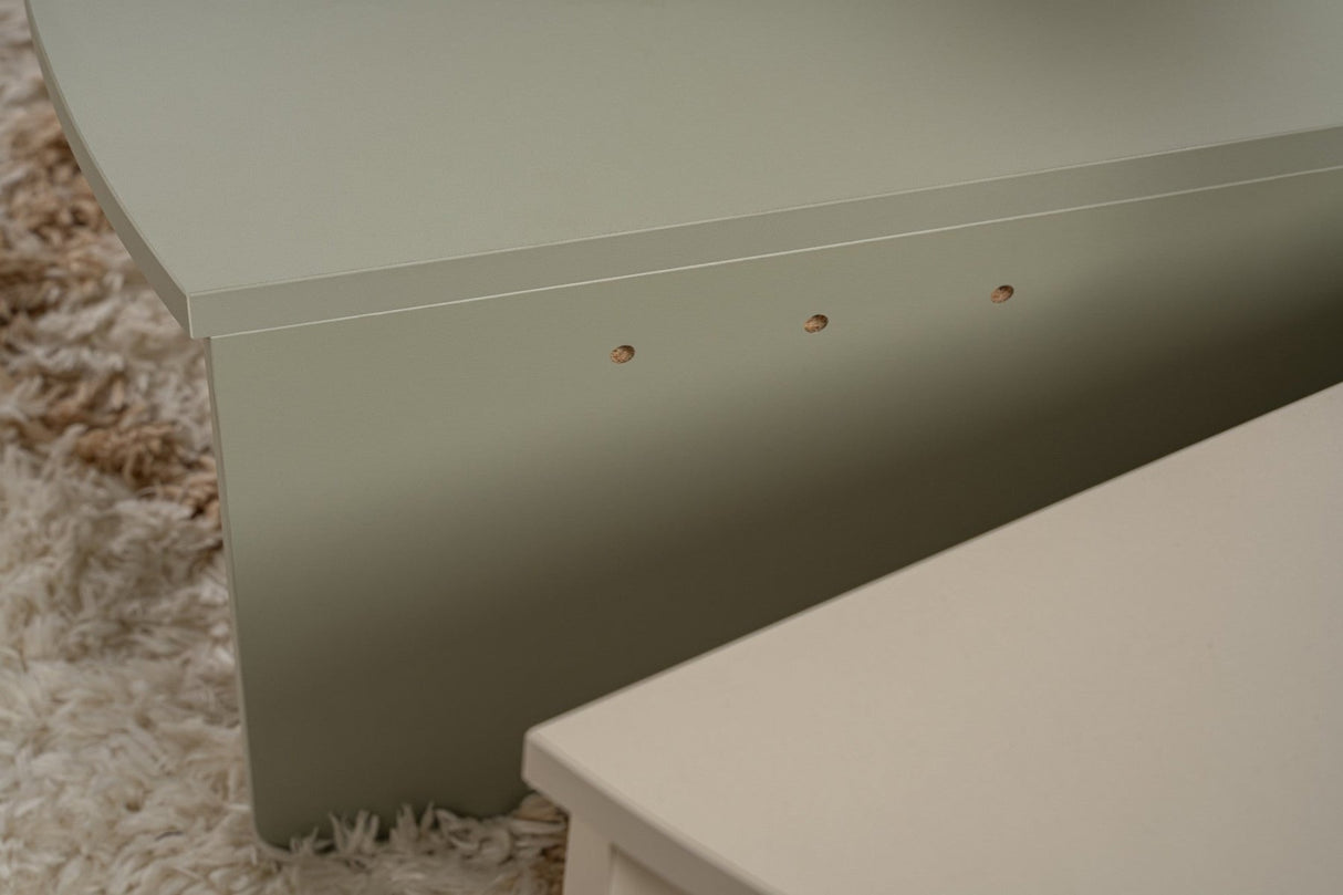 Salontafels - Ronde Salontafel As Groen Melamine 90 cm Orin - Dimehouse