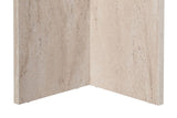 Eettafels - Ovale eettafel travertin melamine - Japandi - 180x89,5x75 cm - Sota - Dimehouse