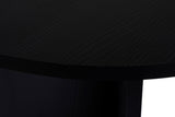 Eettafels - Ovale eettafel Zwart melamine - Japandi - 180x89,5x75 cm - Sota - Dimehouse