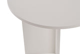 Mesa de comedor ovalada Melamina blanca - Japandi - 180x89,5x75 cm - Sota