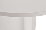 Mesa de comedor ovalada Melamina blanca - Japandi - 180x89,5x75 cm - Sota