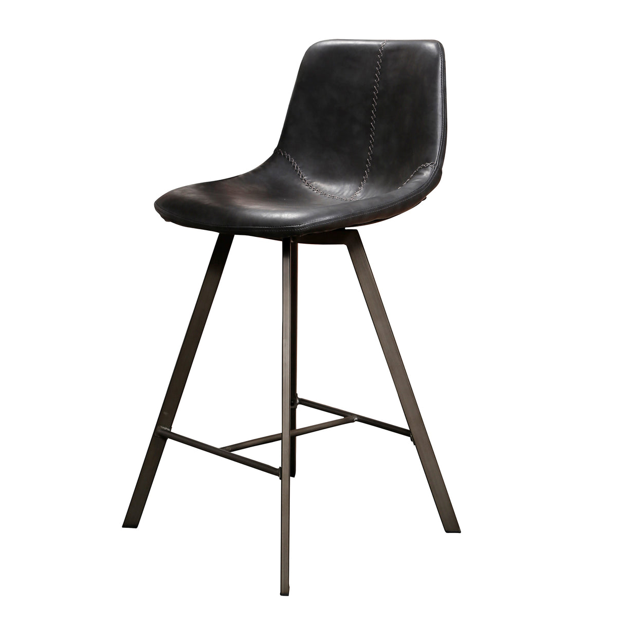 Barkruk Siena Zwart Saddle PU Kunstleer