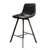 Barkruk Siena Zwart Saddle PU Kunstleer