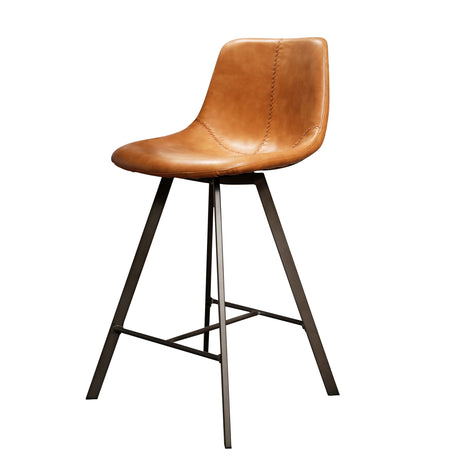 Set van 4 Barkrukken Siena Saddle PU bruin