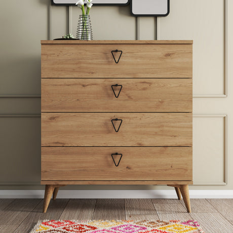Cajón de cajones Versa Oak Melamine 80x90.8x45 cm