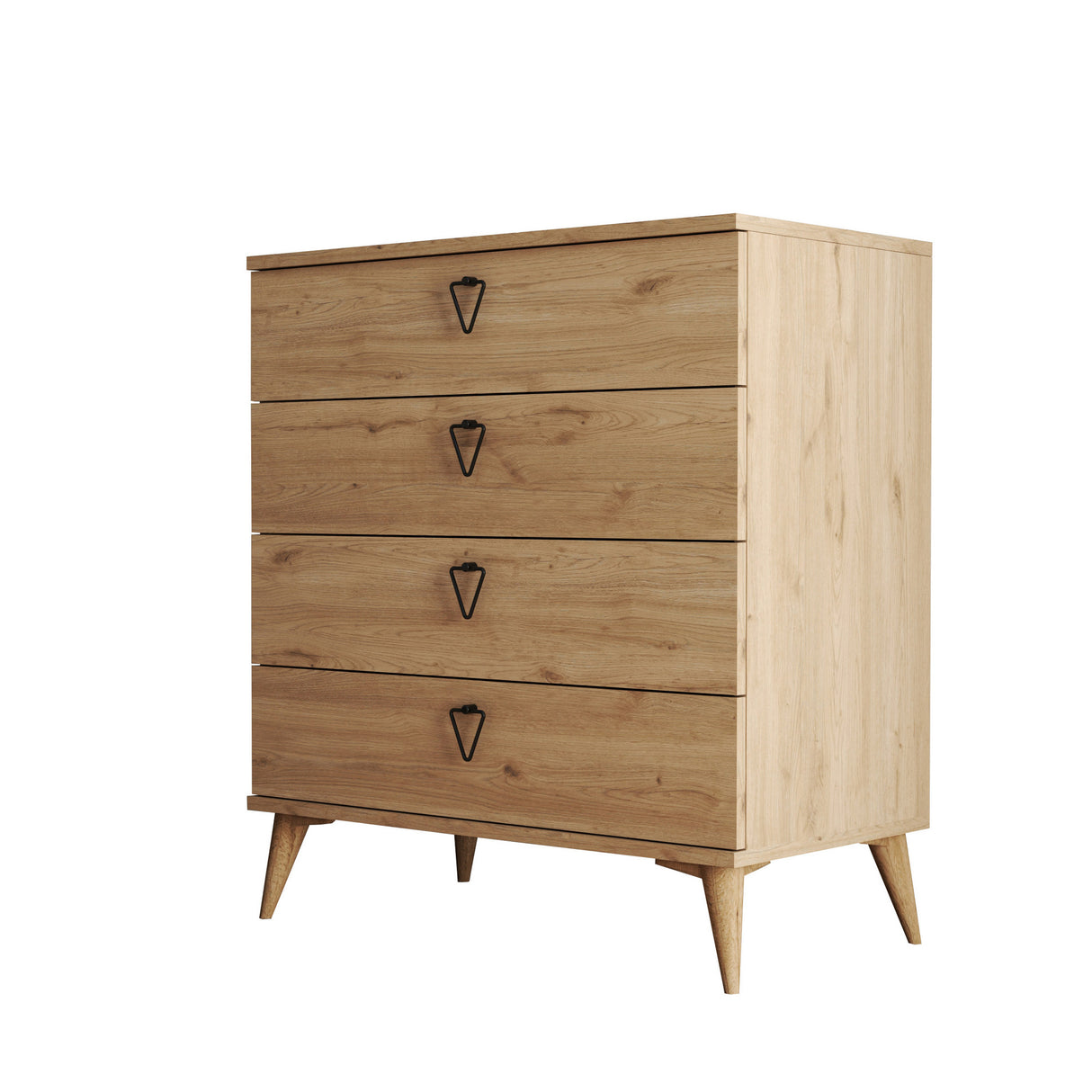 Ladekasten - Ladekast Versa Eik Melamine 80x90,8x45 cm - Dimehouse