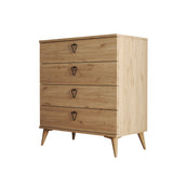 Ladekasten - Ladekast Versa Eik Melamine 80x90,8x45 cm - Dimehouse