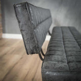 Sofá de comedor Madrid DH Interior Negro L x An x Al 186x44x22 Polipiel Atmosphere foto detalle